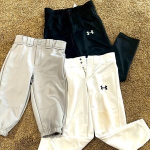 YOUTH S WHITE UNDER ARMOUR YM Black Under ARMOU YL Grey Easton fair condition